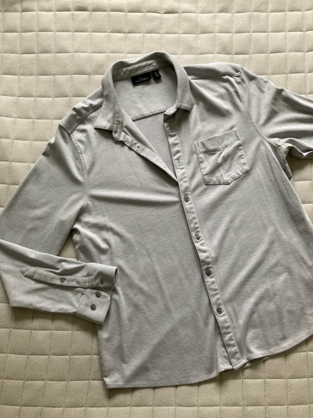 Marc Anthony Light Gray Men's Long-Sleeve Button-Down Shirt